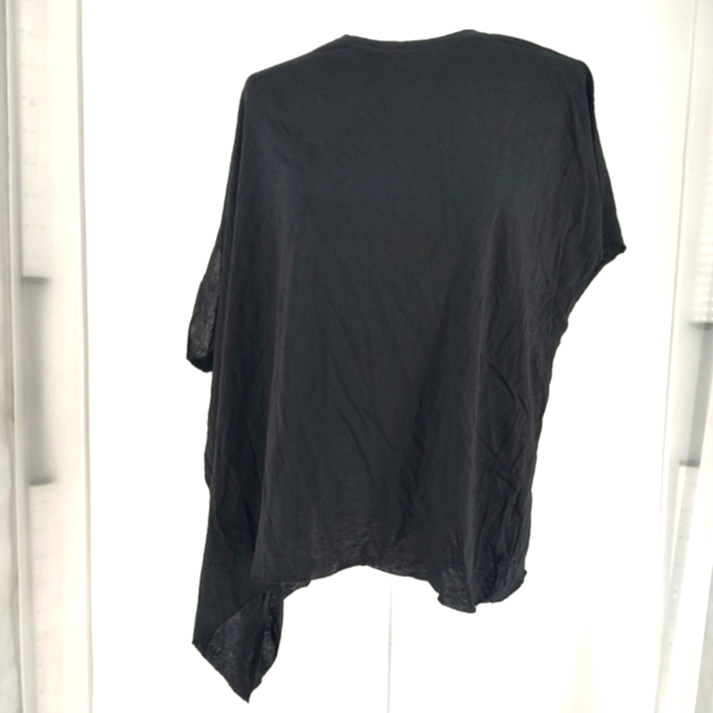 CCK Style Black Asymmetric Tee, Size S/36